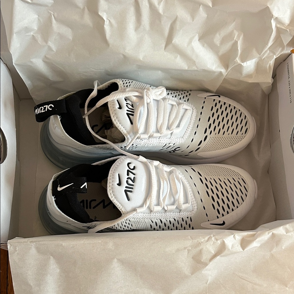 Nike Air Max 270 White and Black Sneakers